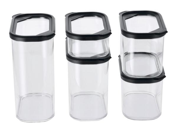 Silvercrest Black Food Storage Containers - 5 Pack