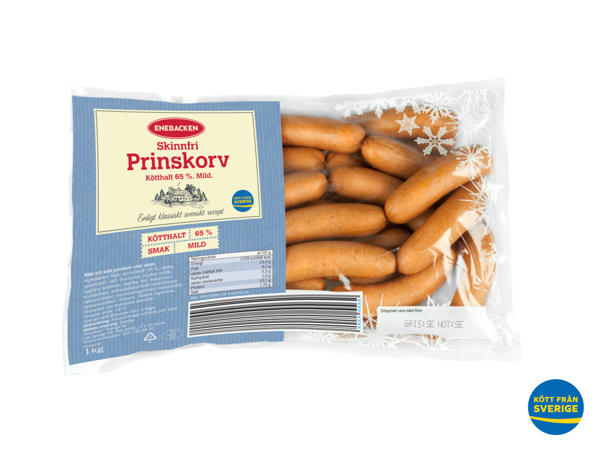 Skinnfri prinskorv