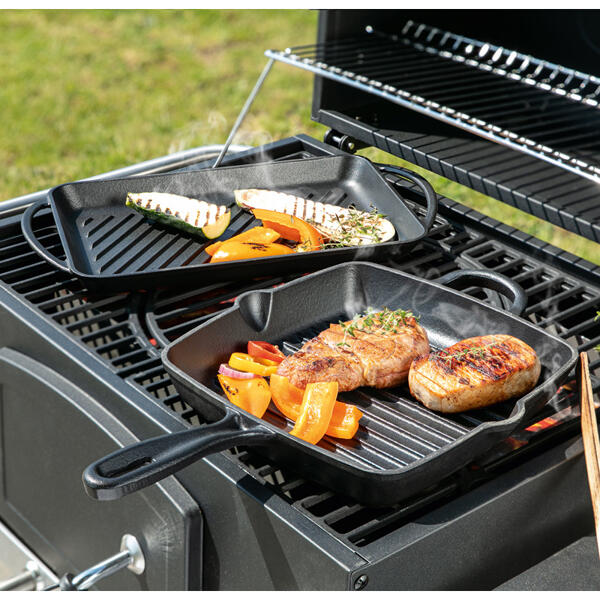 Gusseisen-Grillplatte / -Grillpfanne