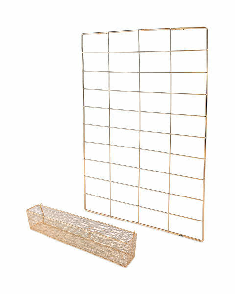 Copper Long Metal Grid Noticeboard