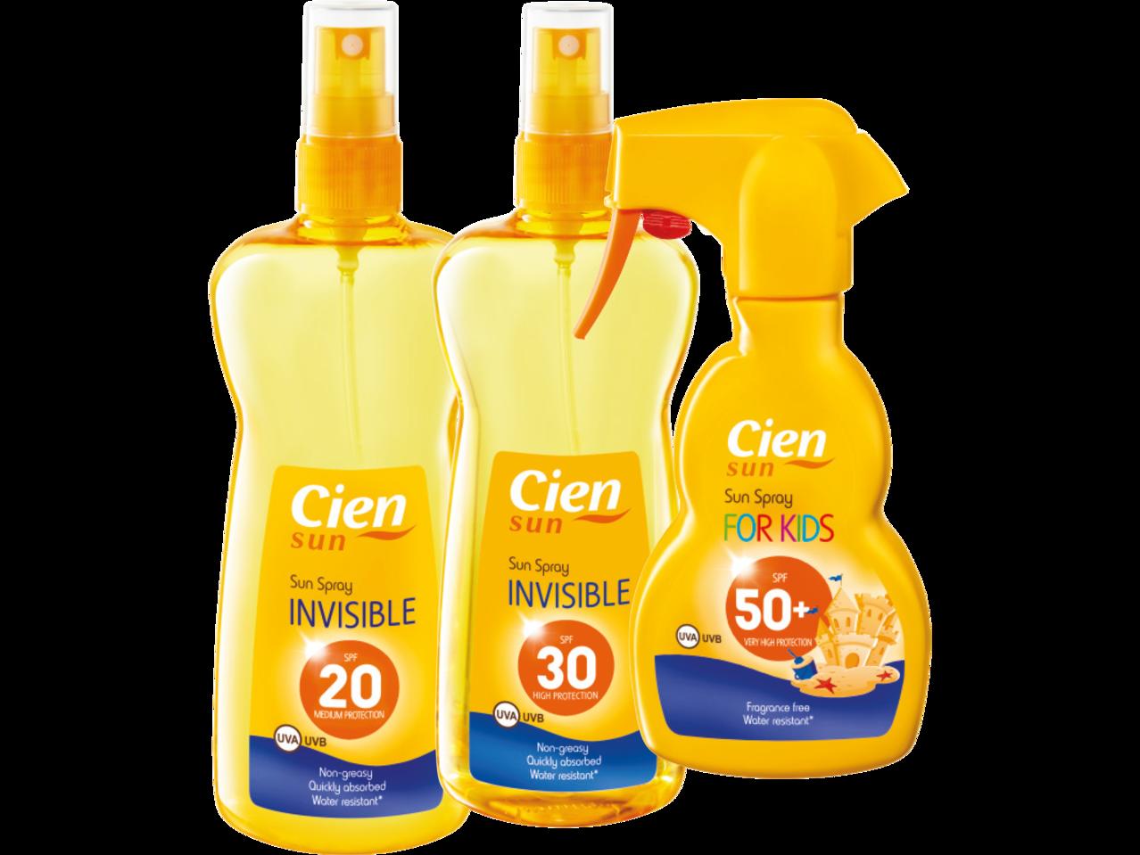CIEN Invisible Sun Spray SPF 20/30/For Kids SPF 50+