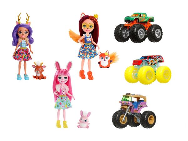 Enchantimal Puppe/​Hot Wheels Monstertruck