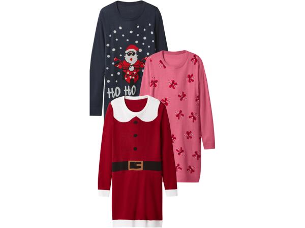 Stickad julklänning