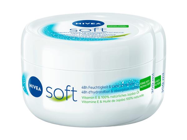 Crème hydratante Douce Nivea, pack de 2