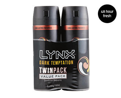 Lynx Dark Temptation Body Spray 2 x 106g