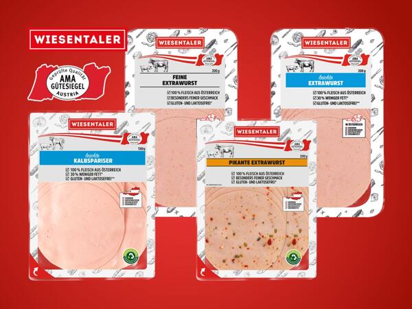 Leichte Kalbspariser oder Extrawurst