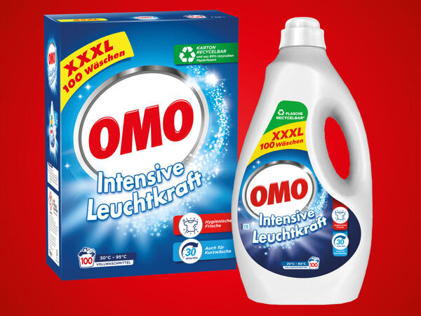 OMO Waschmittelpulver oder Flüssigwaschmittel