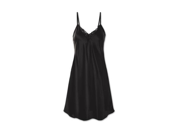 Damen Satin-Nachthemd mit Spitze