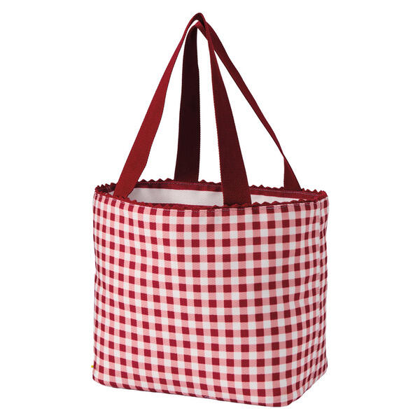 LIVE IN STYLE Red Gingham Reversible Tote