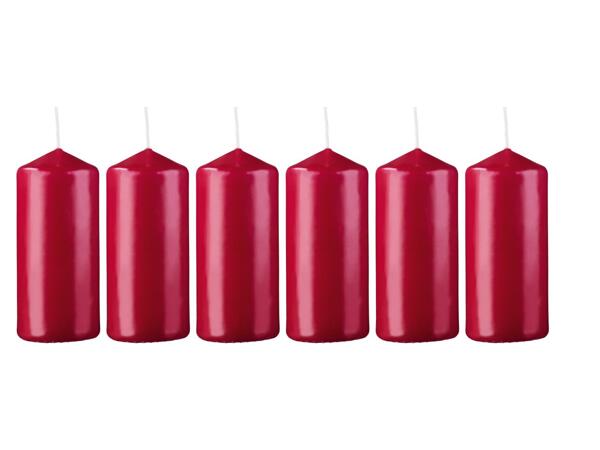 Christmas Pillar Candles, 2, 4 or 6 pieces