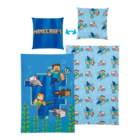 POKEMON/MINECRAFT(R) Housse de couette, 1 pers.