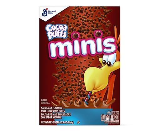 General Mills 
 Lucky Charms or Cocoa Puffs Minis