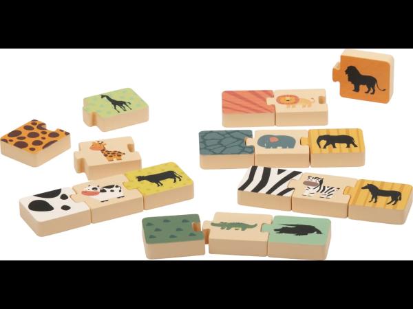 Dřevěná puzzle zvířátka