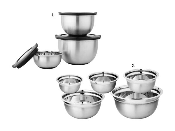 Set de bols mélangeurs en acier inoxydable, 3 pièces/​5 pièces