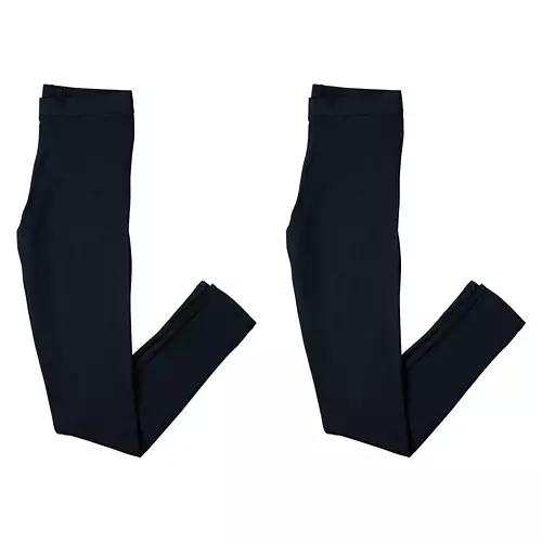2 Pack Ladies Super Soft Leggings - Black, S