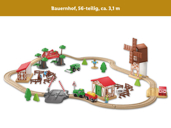 Holzeisenbahn-Set