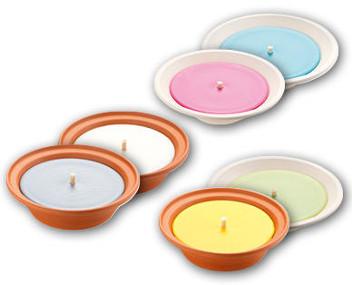 Candele outdoor in ciotolina di terracotta