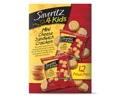 Savoritz 4 Kids Portion Pack Mini Sandwich Crackers