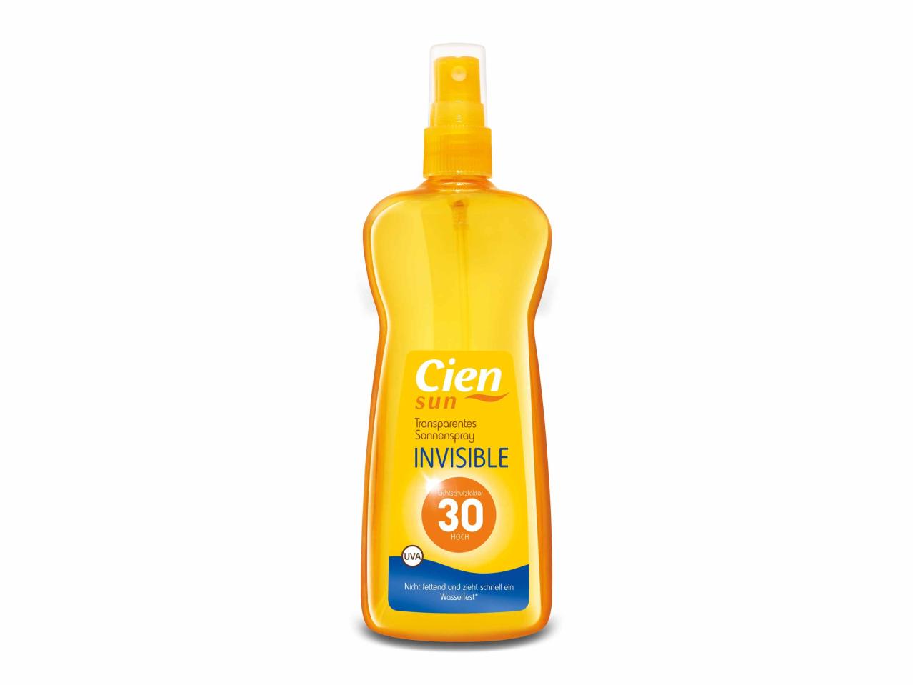 Spray solaire transparent