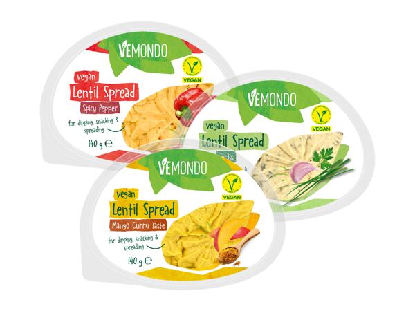Vegan lentil spread cream