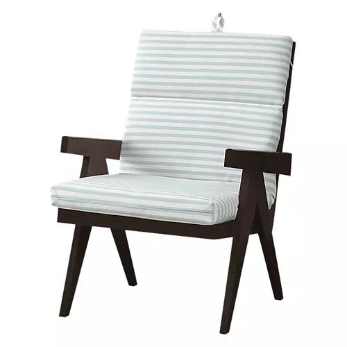 Garden Chair Cushion - Striped Baby Blue
