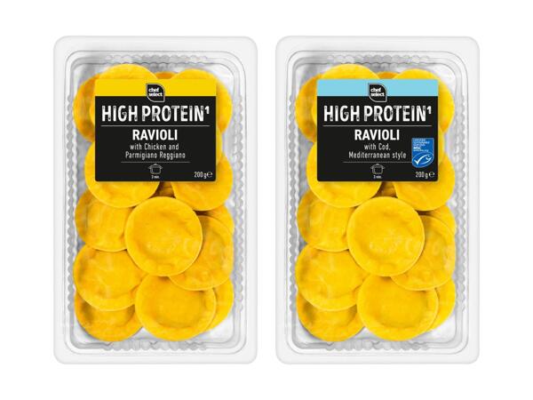 Ravioli ad alto contenuto proteico