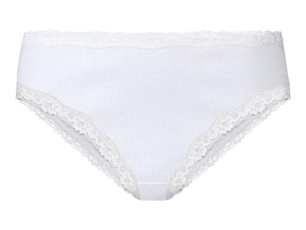 Esmara Ladies' Lace Trim Briefs - 5 Pack