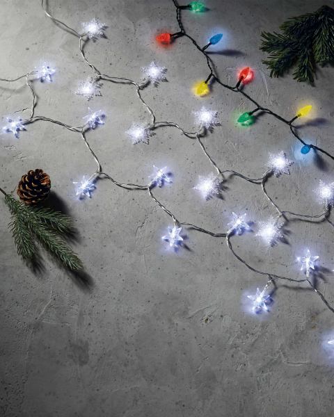 100 LED Snowflake Lights