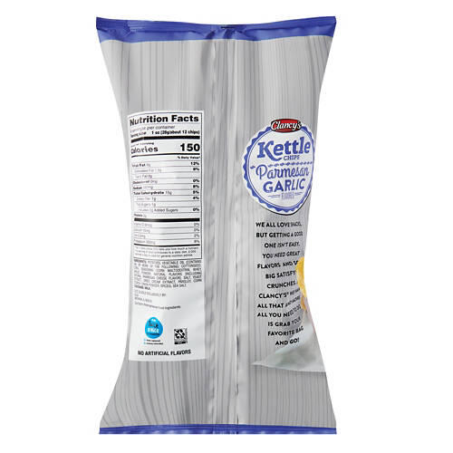 Gluten Free Parmesan Garlic Flavored Kettle Chips, 8 oz
