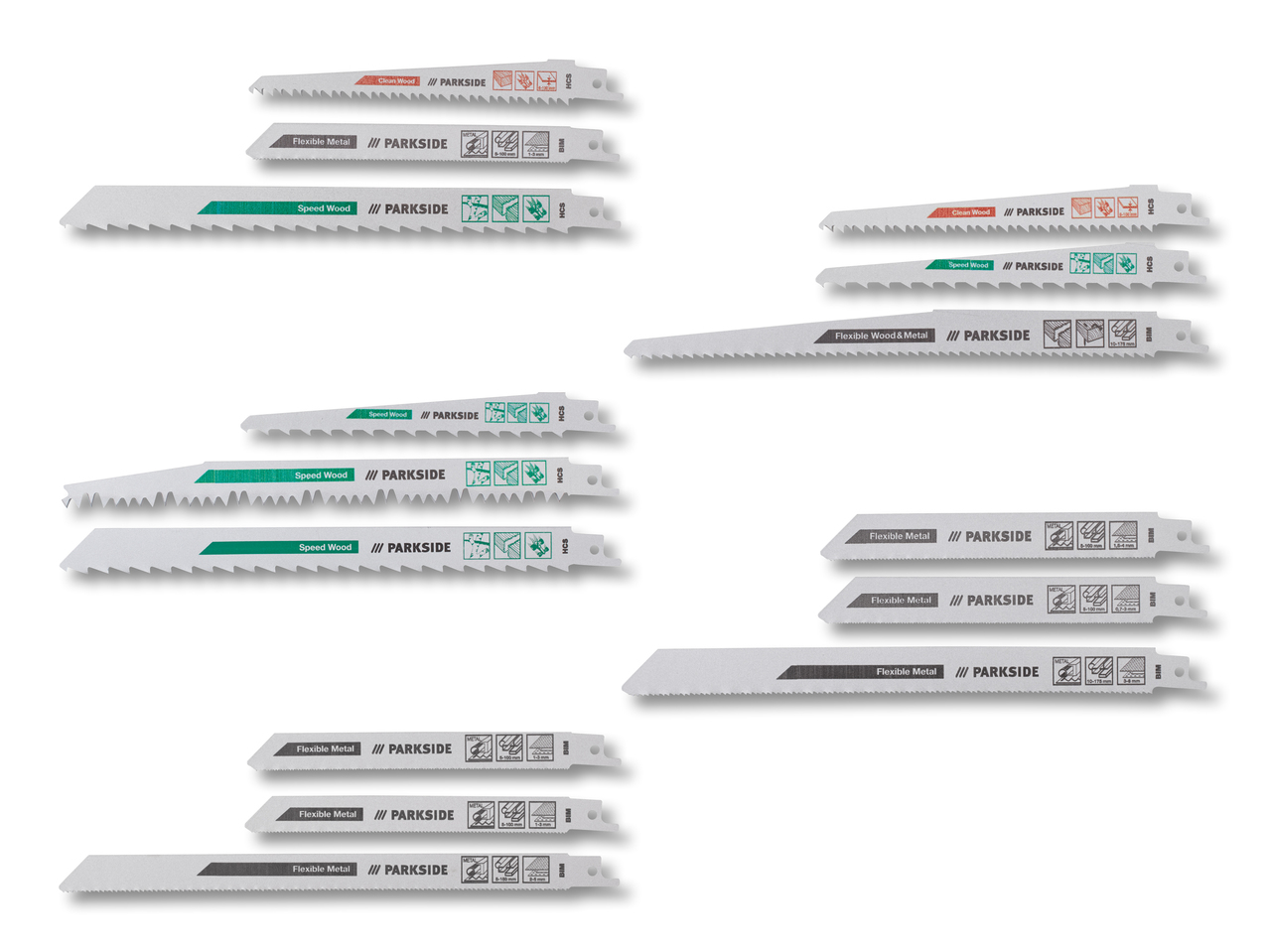 Assortiment de lames de scie sabre