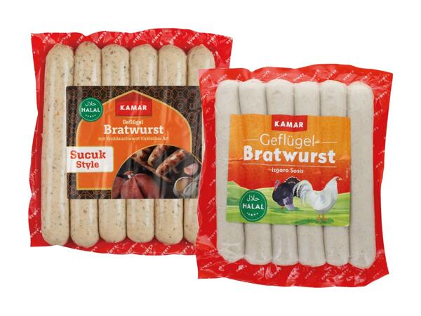 Halal Geflügel-Bratwurst