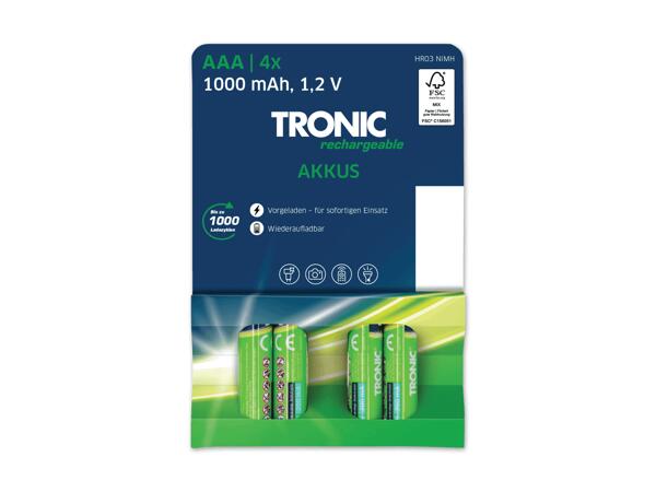 Wiederaufladbare Batterien, 4 Stück