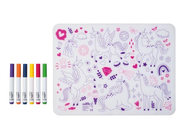 Crelando Reusable Colouring Mat - Unicorn