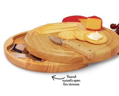 Crofton 5-Piece Wood Cheeseboard Set