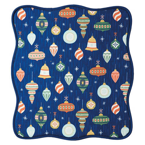 16" x 18" Holiday Drying Mat - Ornaments