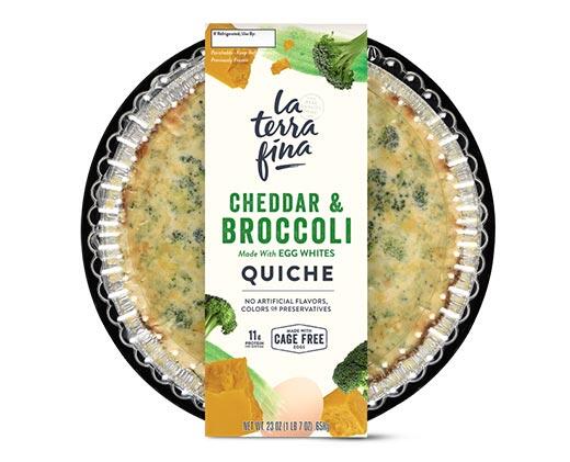 La Terra Fina 
 Cheddar Broccoli or Lorraine Quiche