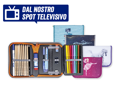 Astuccio per la scuola, 26 pezzi