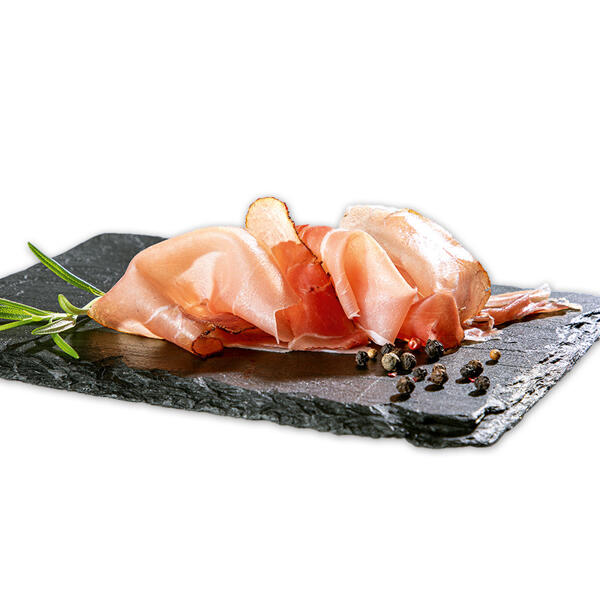 Schinkenspeck zugeschnitten