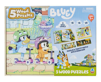 Licensed Wood Puzzles 5pk