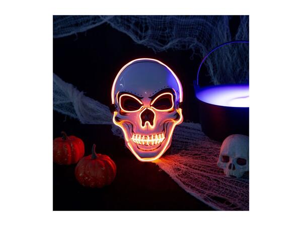Haunted House Neon Lit Skull Mask