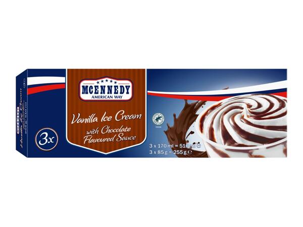 Mcennedy Vanilla Ice Cream with sauce Assorted
