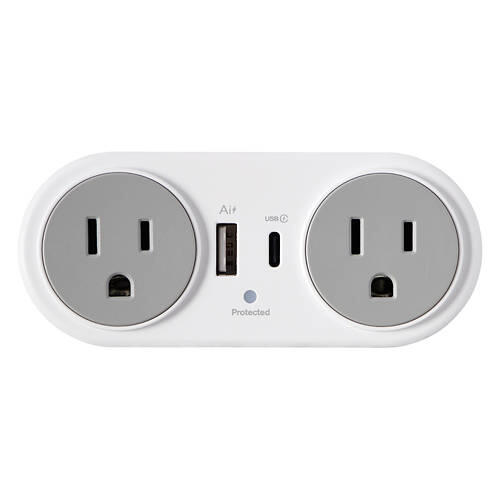 Rotating Mini Surge Protector With USB Charger