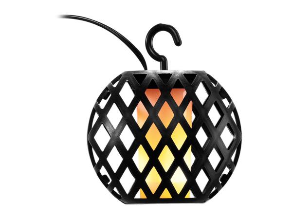 Livarno Home Solar Flaming Lantern String Lights