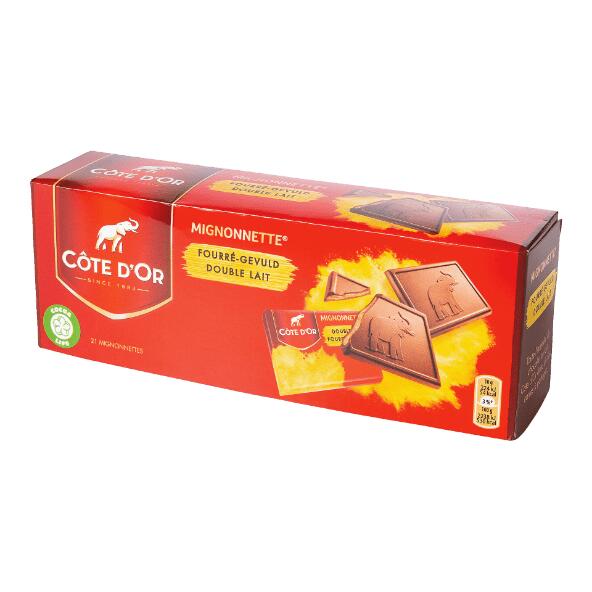 CÔTE D'OR(R) 				Mignonnette double lait, 21 pcs