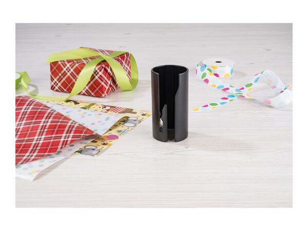 Crelando Mini Adhesive Tape Dispenser/​Wrapping Paper Cutter/​Wrapping Paper Holders