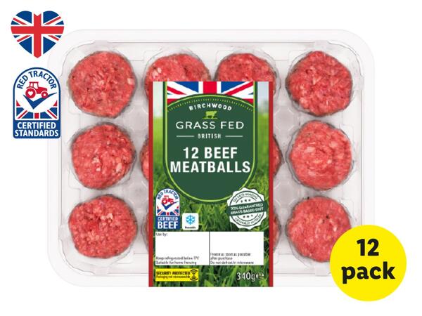 Birchwood 12 Grass-fed British Beef Meatballs