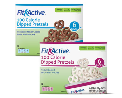 Fit & Active 100 Calorie Milk Chocolate or Yogurt Covered Pretzels