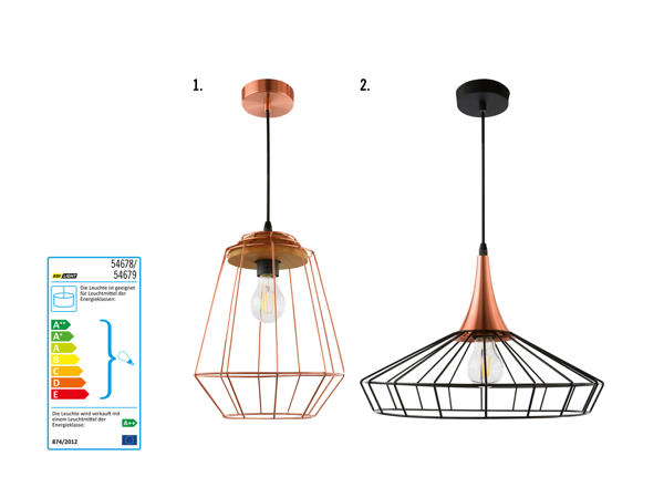 Retro-LED-Pendelleuchte (nur in der Westschweiz und im Tessin)