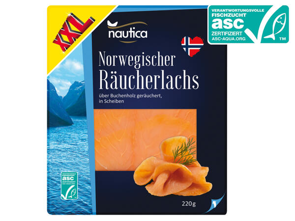 Nautica ASC Norwegischer Räucherlachs 200 g + 20 g gratis