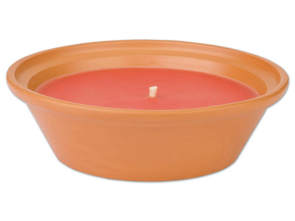 Tonschale mit Citronella-Kerze